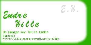 endre wille business card